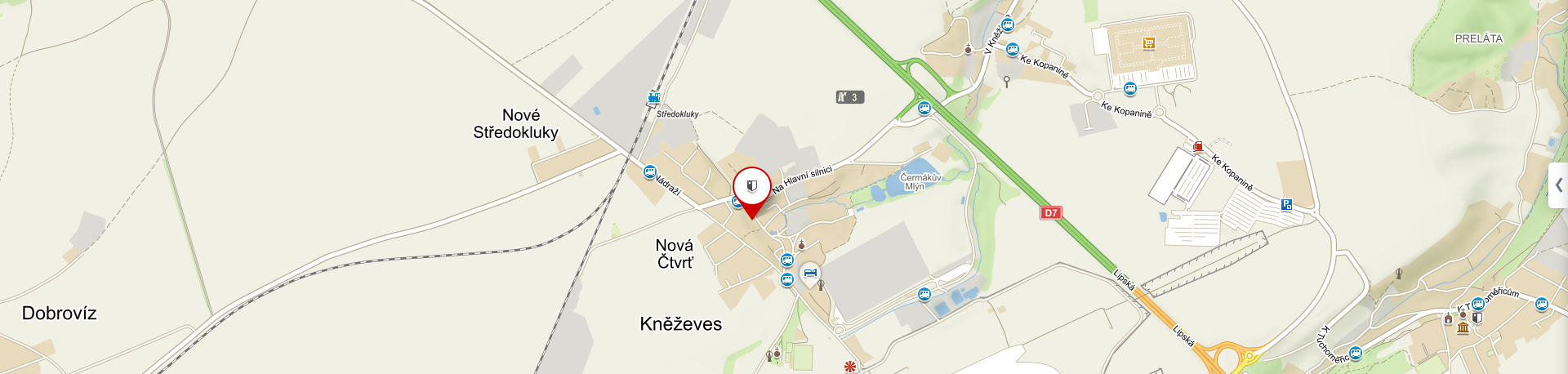 Mapa obce Kněževes